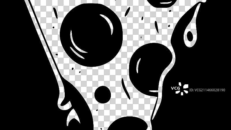 披萨 - 简约剪影图片素材