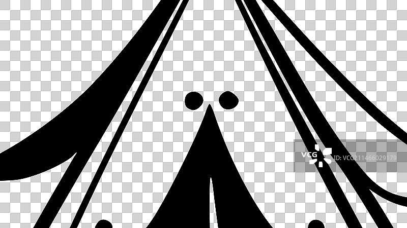 帐篷 - 简约剪影图片素材