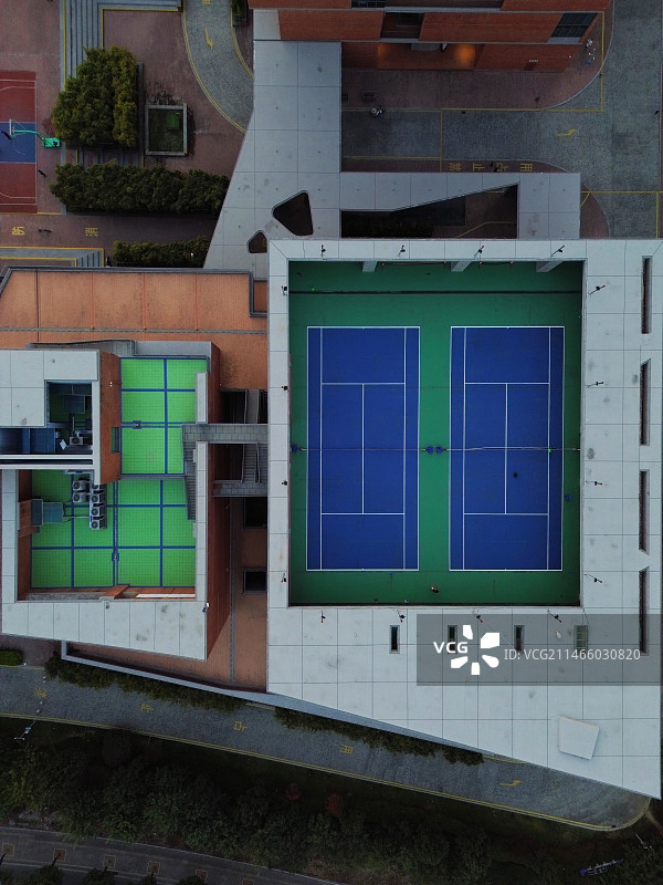 高空俯瞰龙岩工人文化宫图片素材