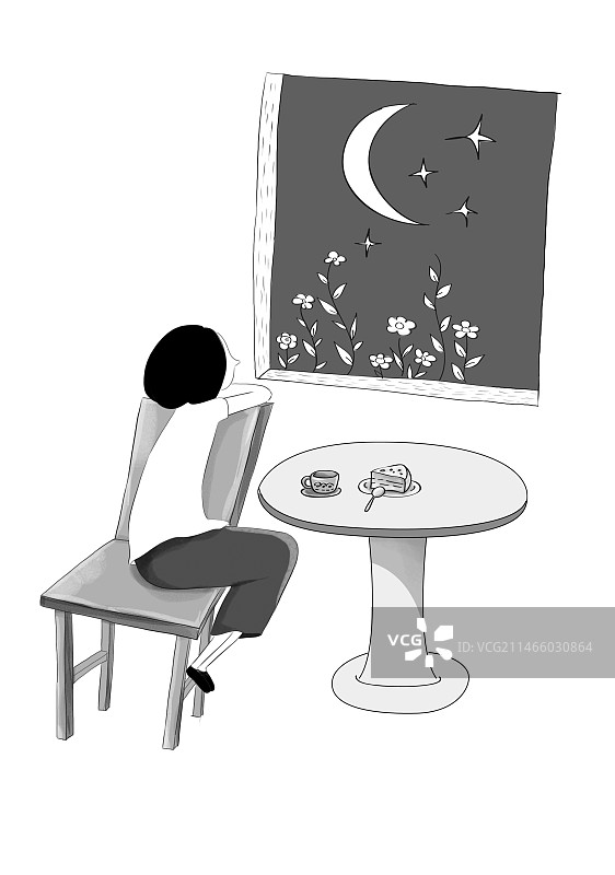 黑白创意插图图片素材