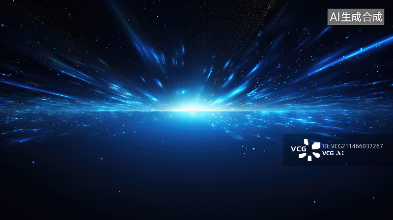【AI数字艺术】蓝色科技背景图片素材