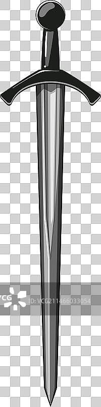 中世纪剑卡通刀片图片素材