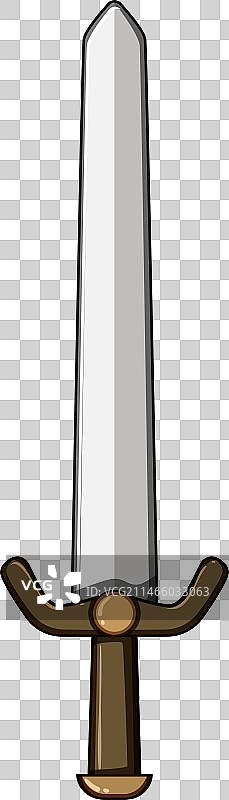 古老的中世纪卡通剑图片素材