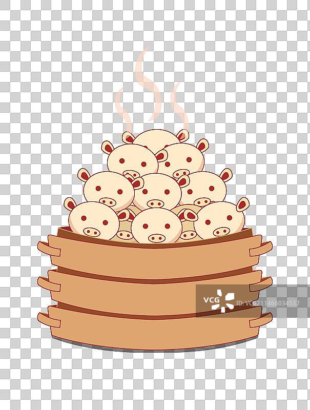 蒸馒头中国风元素图片素材