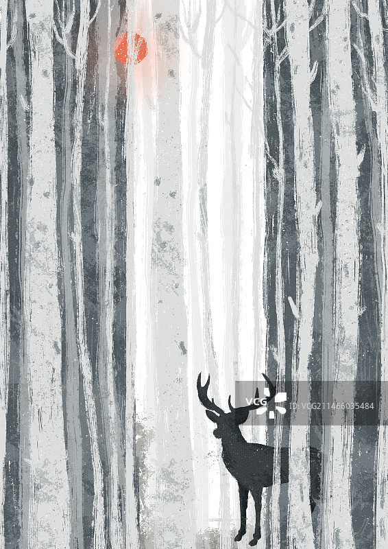 林间麋鹿图片素材