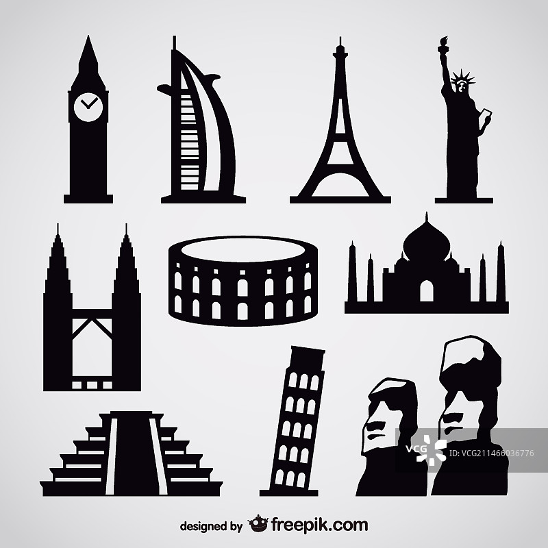 国外著名建筑矢量素材图片素材