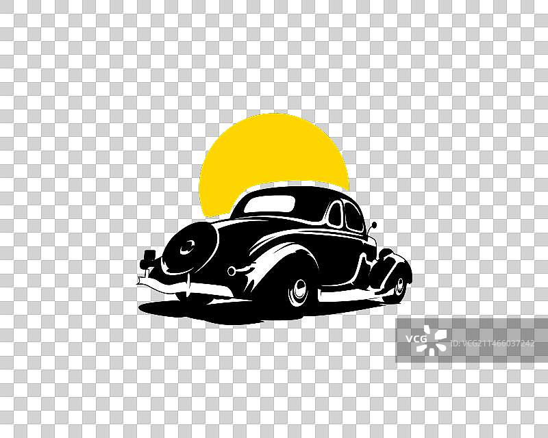 1932年福特轿跑车白色剪影图片素材