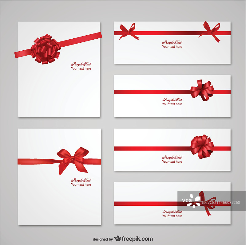 带红色丝带模板的信件图片素材