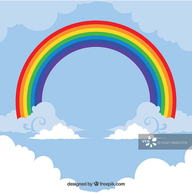 彩色彩虹卡片图片素材