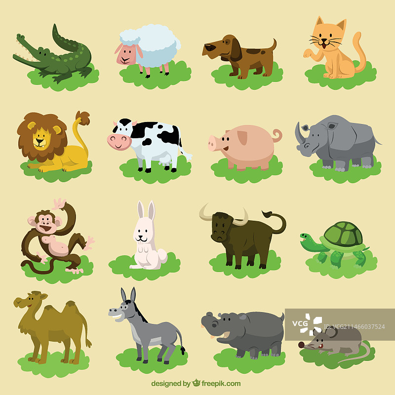 趣味卡通动物素材图片素材