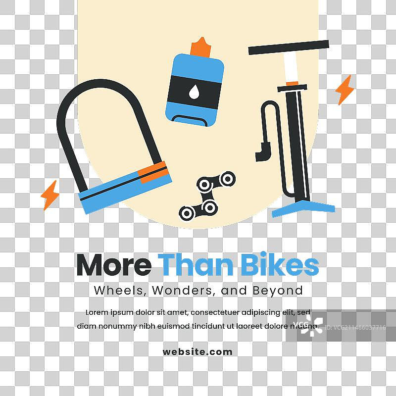 手绘自行车店图片素材