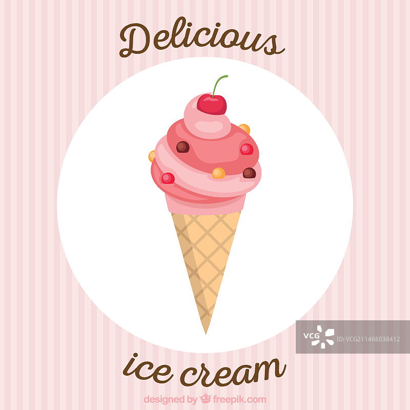 复古自制冰淇淋海报设计图片素材