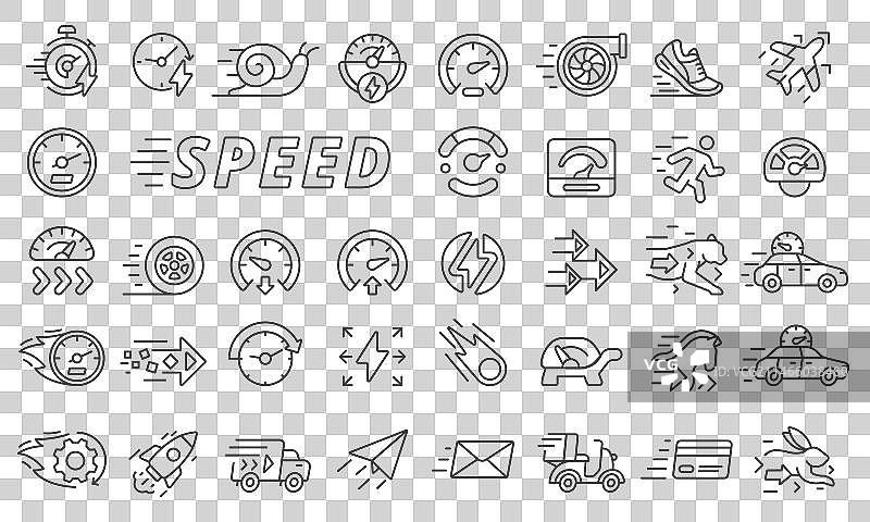 线性设计的速度图标图片素材