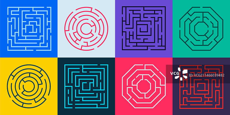 迷宫路径：寻找正确的方向图片素材