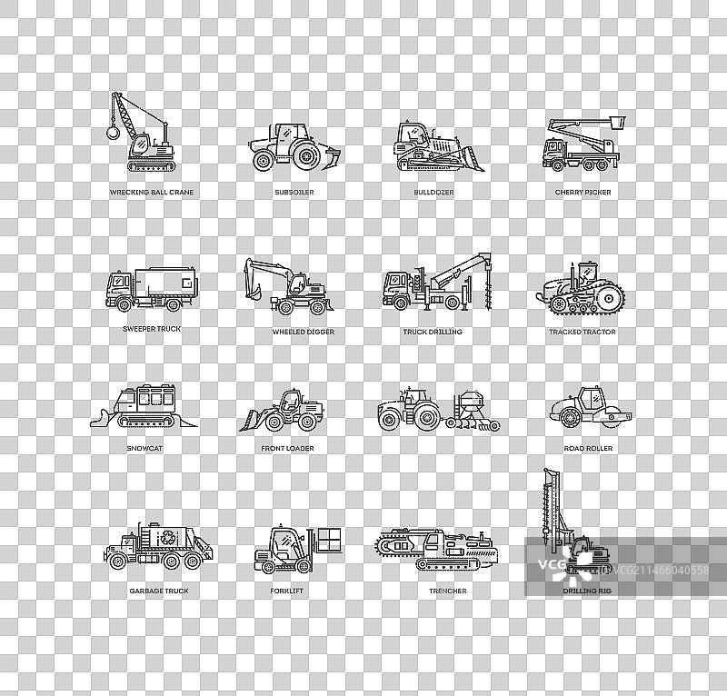 建筑车辆和农业机械图片素材