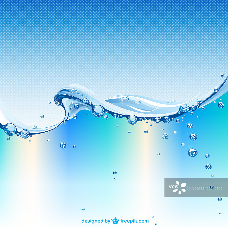 带水滴的水波图片素材