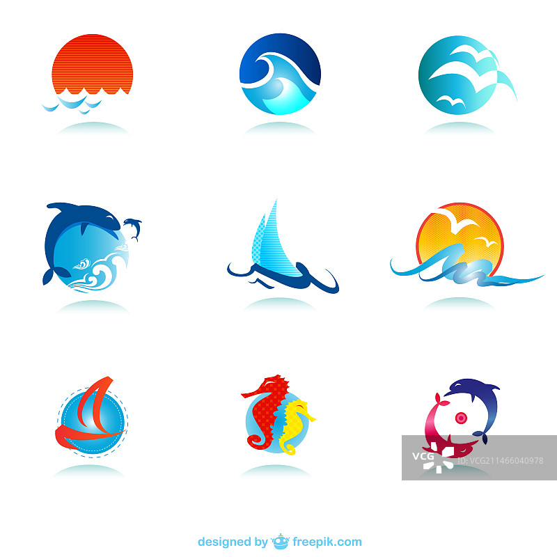海洋符号合集图片素材