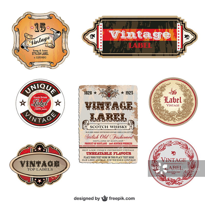 时尚复古标签图片素材