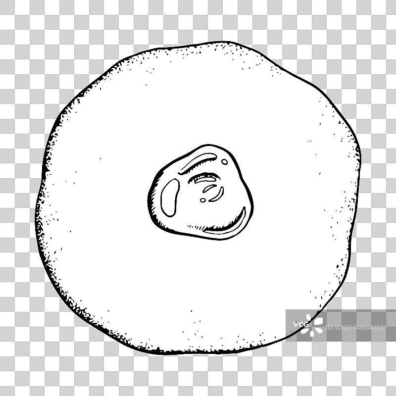 带黑白果酱的犹太光明节甜甜圈图片素材