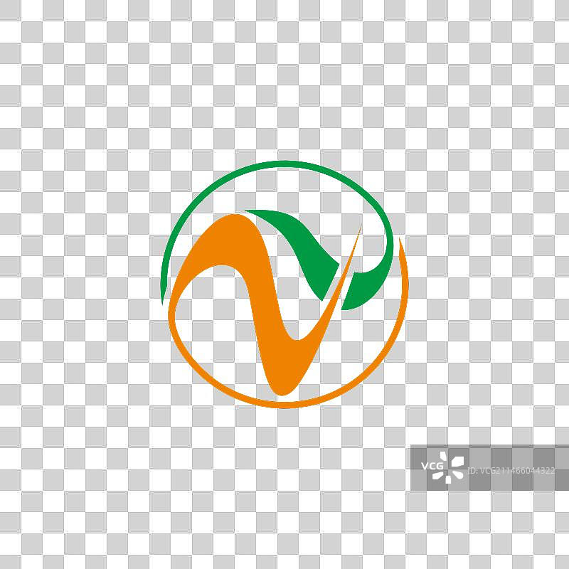 字母NA彩色曲线抽象标志图片素材