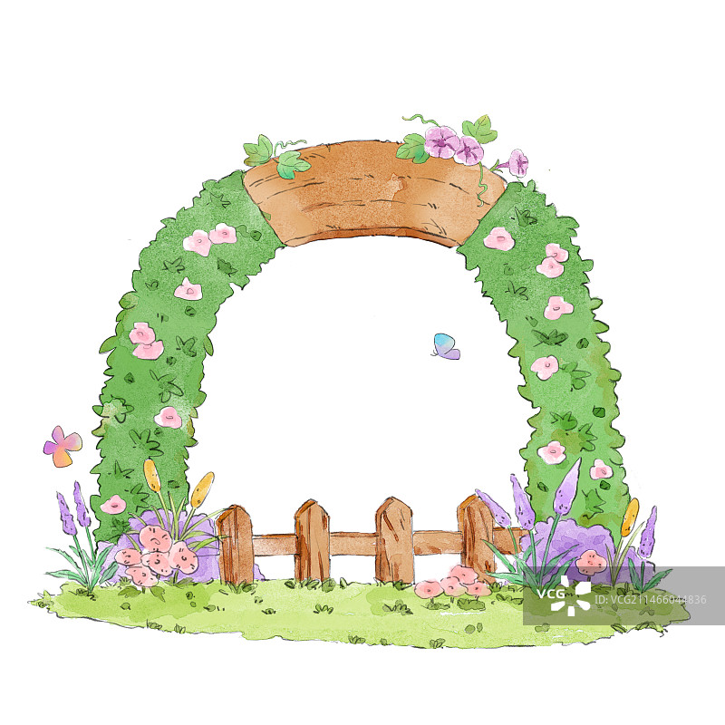 花盛开的角落图片素材