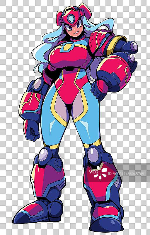 未来主义超级女孩漫画图片素材