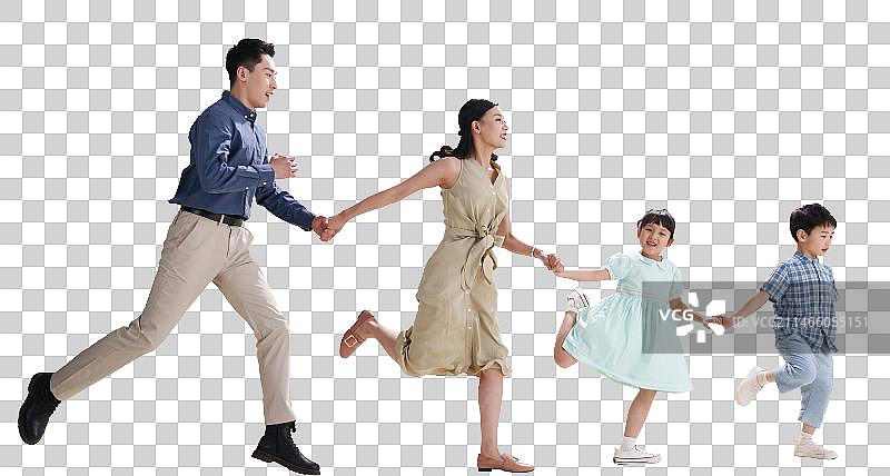 幸福的一家四口图片素材