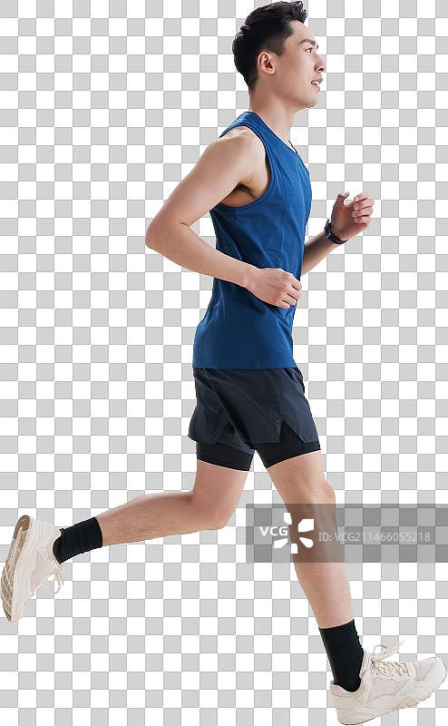 青年男人跑步健身图片素材