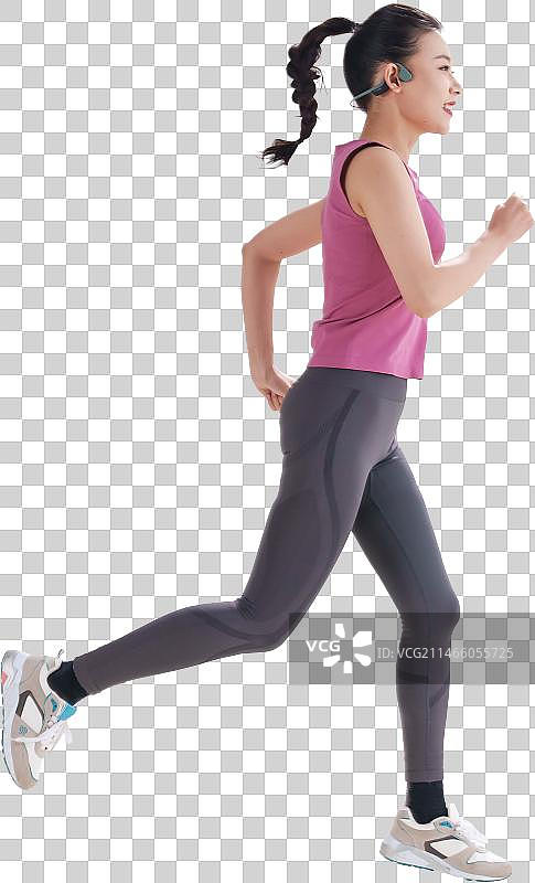 青年女人跑步健身图片素材