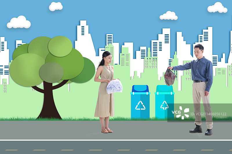 环境保护垃圾分类图片素材