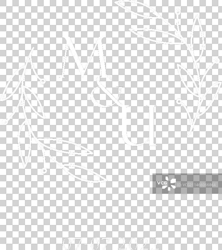 字母MU婚礼花押字Logo灵感图片素材
