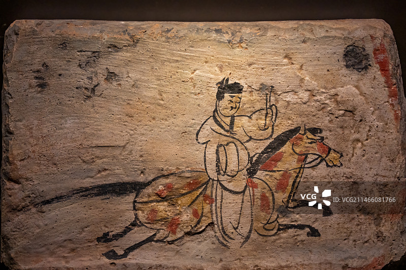 甘肃省博物馆文物“驿使图”图片素材