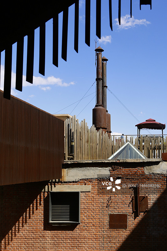 工业园红砖老建筑图片素材
