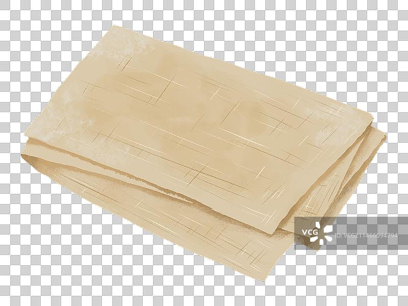 一块折叠的原色亚麻布图片素材