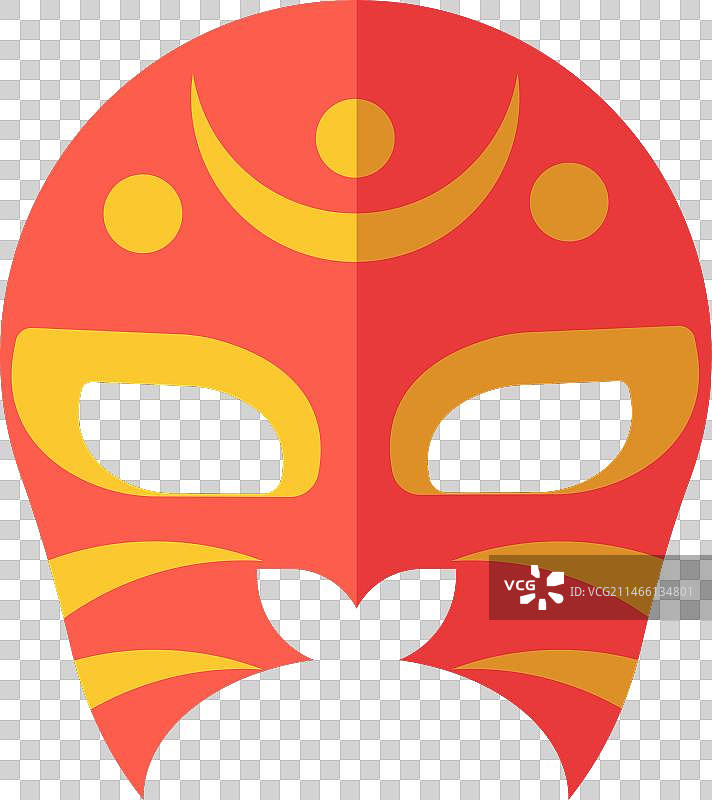 新月摔跤面具图片素材