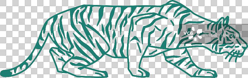 潜伏的老虎设计图片素材