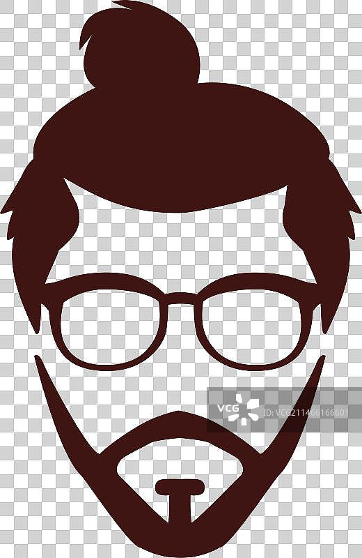 男人发髻图标图片素材