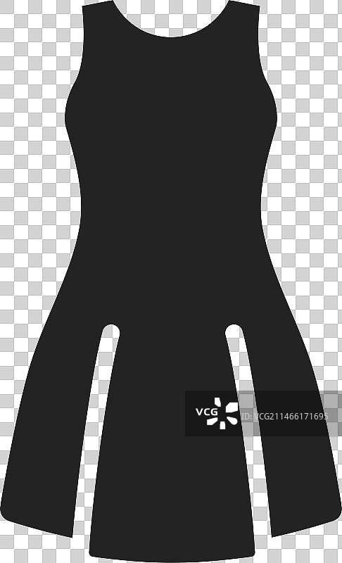 迷你连衣裙裁剪图图片素材