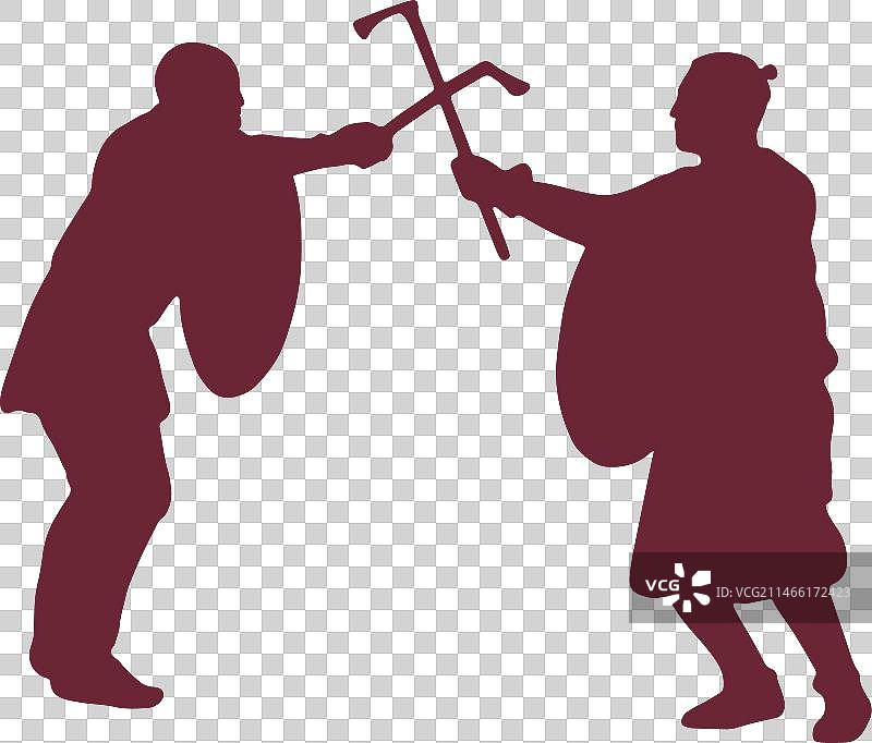 中世纪战士剪影图片素材