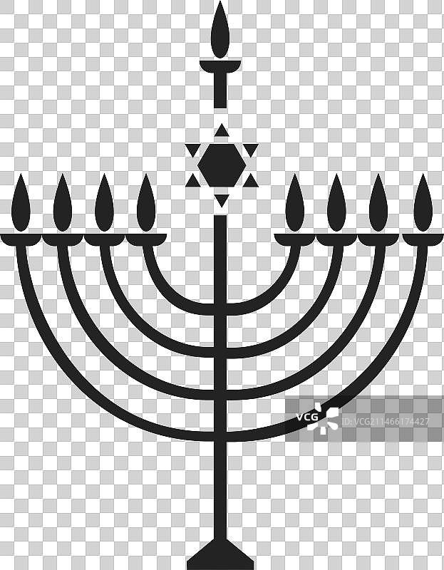 犹太烛台节图标图片素材