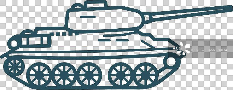 军用坦克笔触图片素材