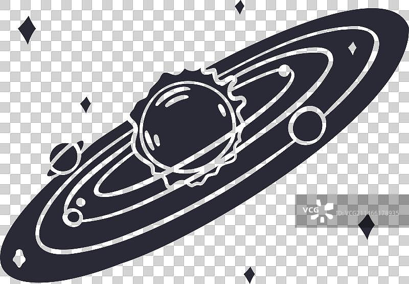 银河系剪影图片素材