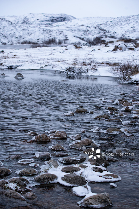俄罗斯摩尔曼斯克州捷里别尔卡冬季海洋图片素材