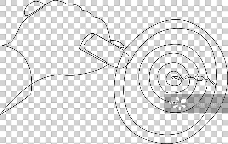 单线连续绘画：大手拿着图片素材