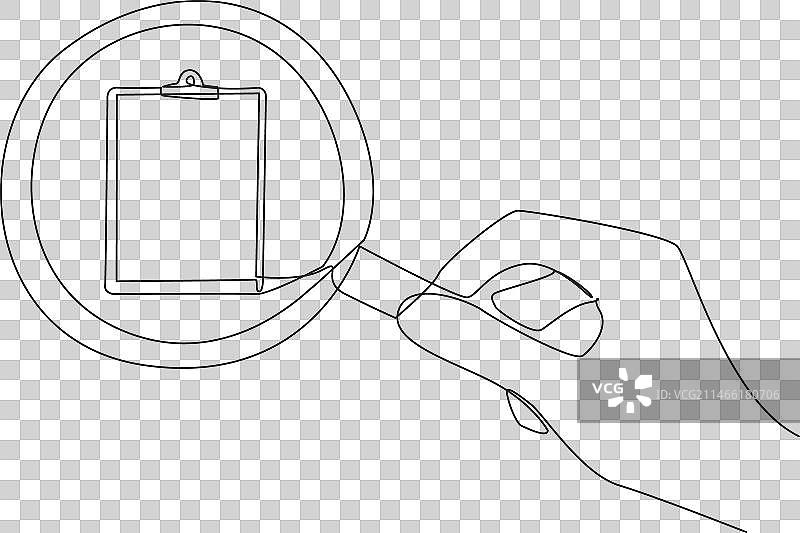单线画：大手图片素材