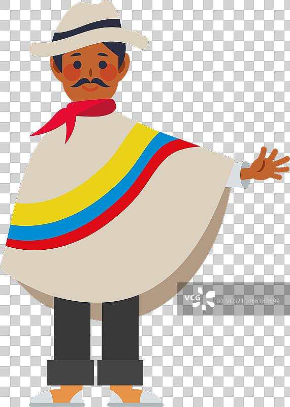 穿着节日服装的纳里尼奥州帕斯托狂欢节男子图片素材