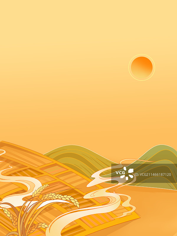 芒种的秋收背景图片素材