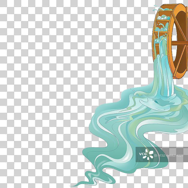 水车插画素材图片素材