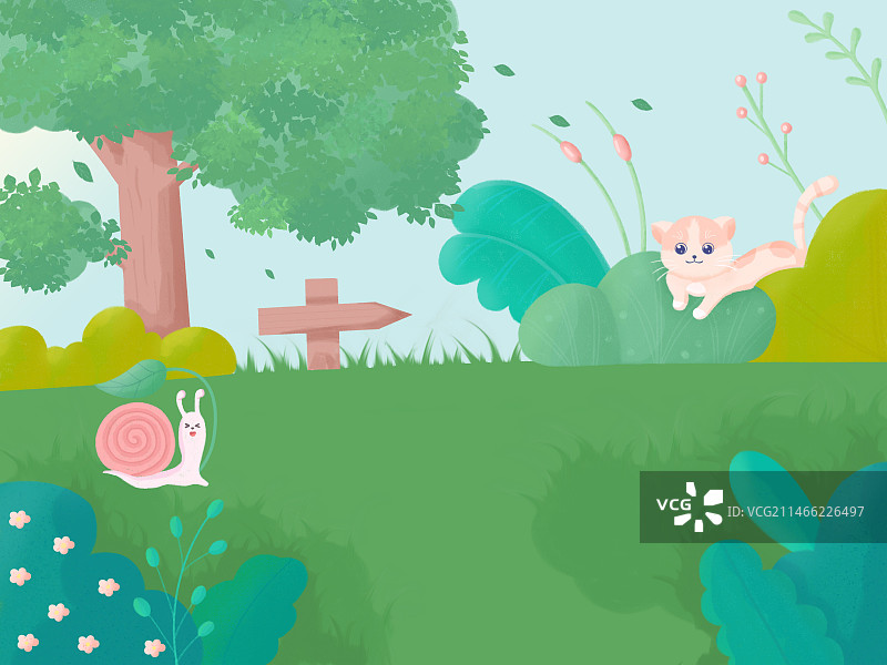 户外风景插画背景图片素材