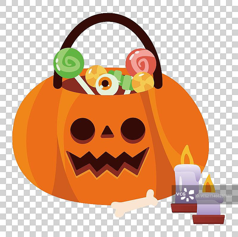 万圣节南瓜灯糖果图片素材